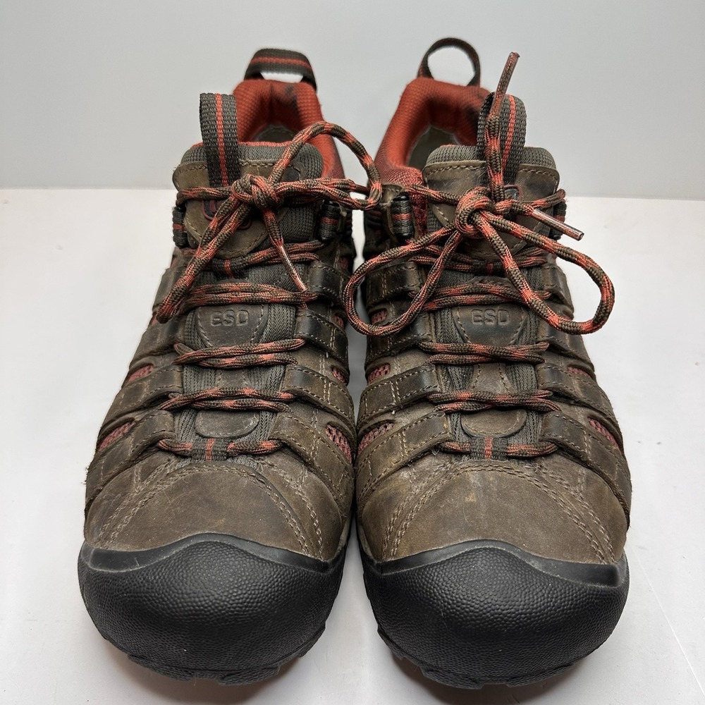 Keen women’s Size 9.5 Ankle Brown Work Hiking Boots ESD Soft Toe F2892-11 SD